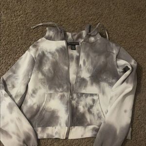Cropped zip up jacket